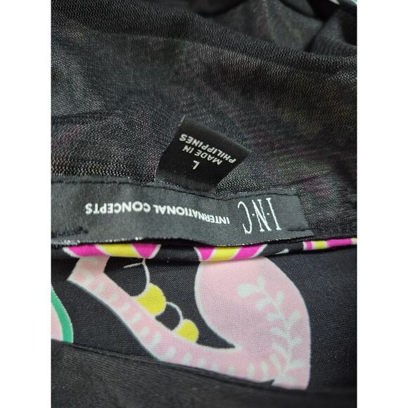 NWT INC International Concepts Polyester Maxi Dress Buddha Paisley Design Sz L - Picture 4 of 6